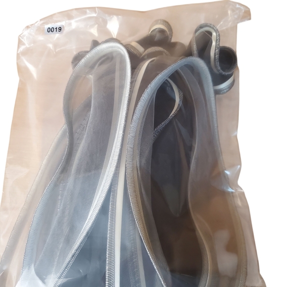 Tammy Child Sheer Black and Gray Scarf. Handmade Curly Q scarf. B0019 - Picture 6 of 7